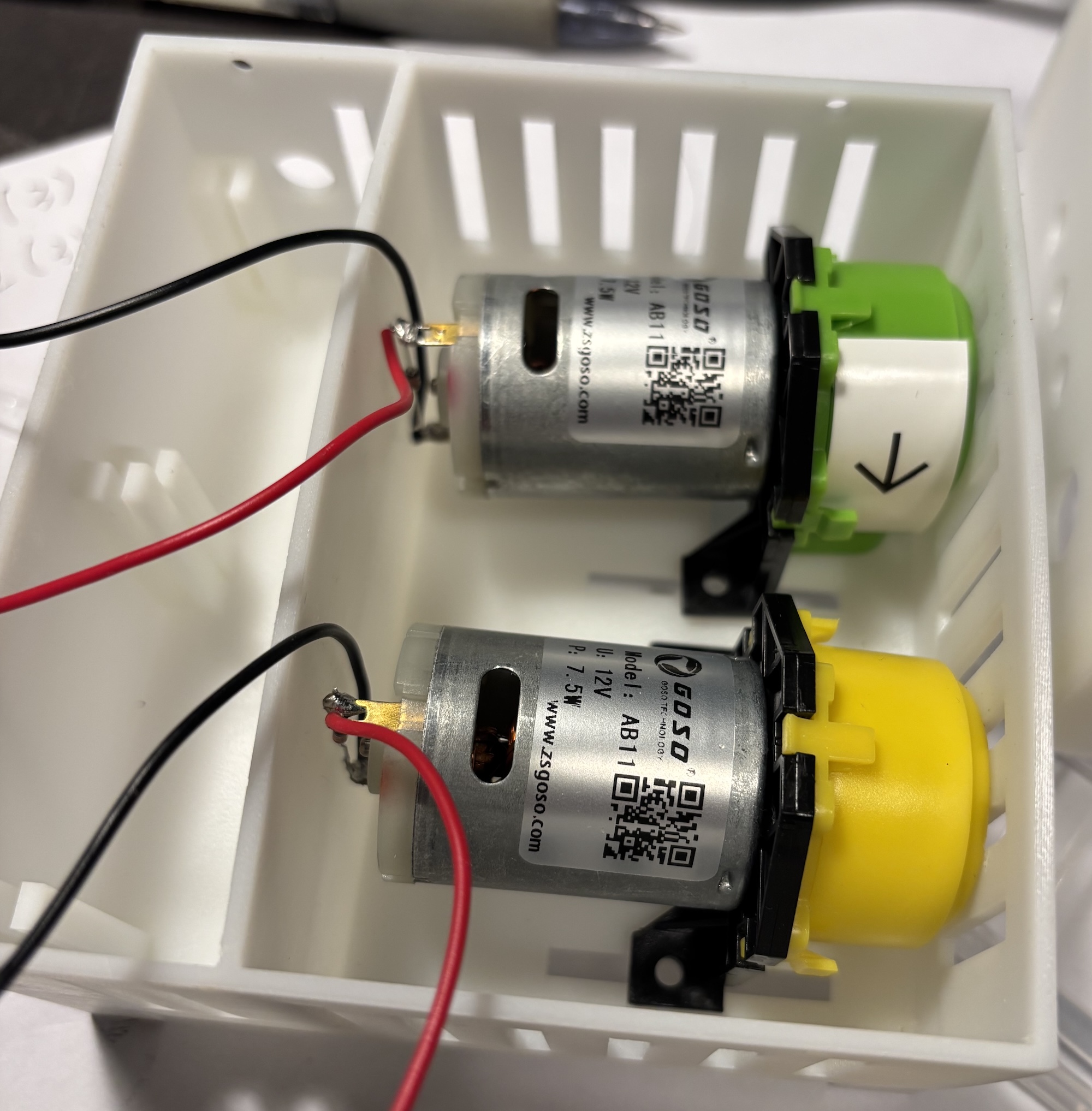 the bottom layer for two pumps